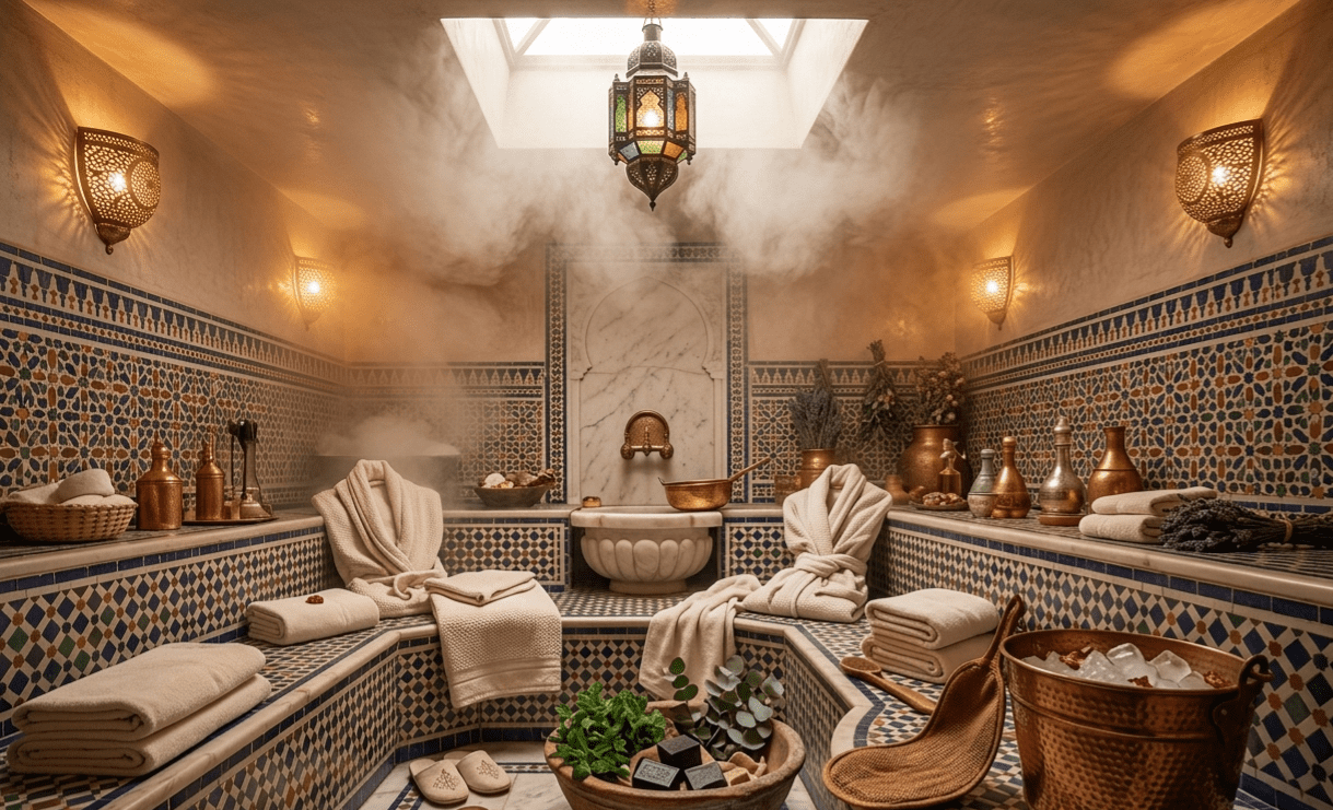 steam system requirements Moroccan bath
