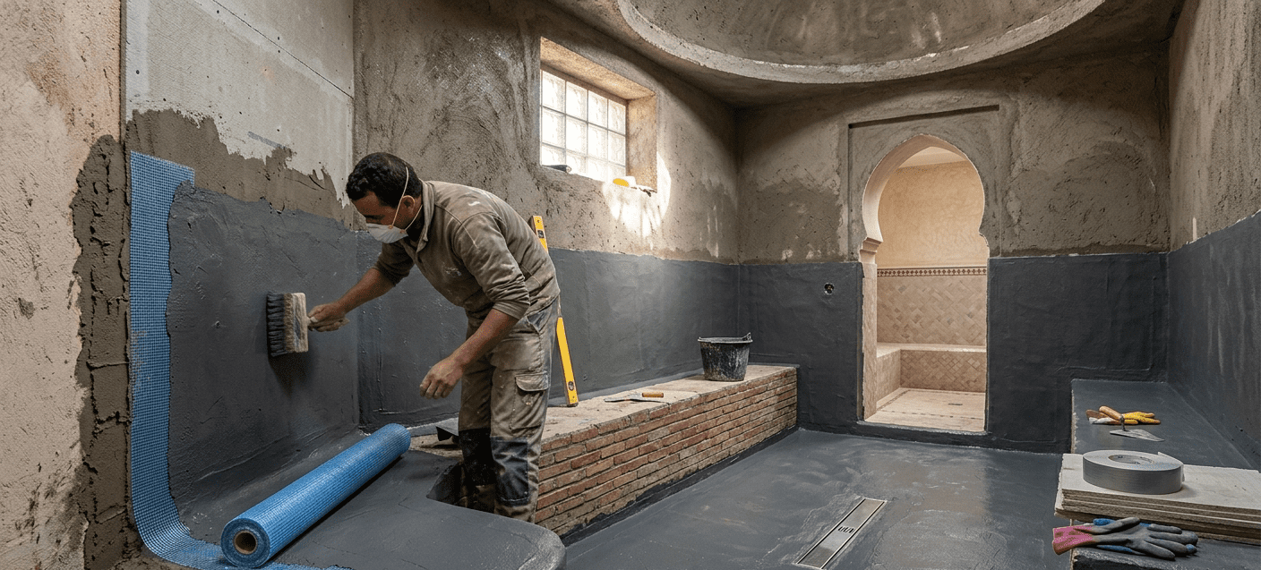 waterproof moroccan bath
