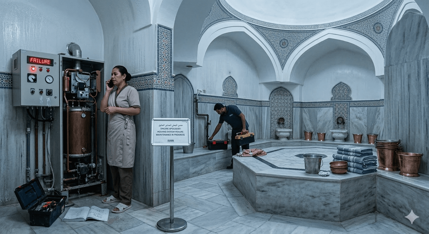 hammam heating system fail