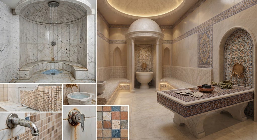 Moroccan bath installation mistakes UAE