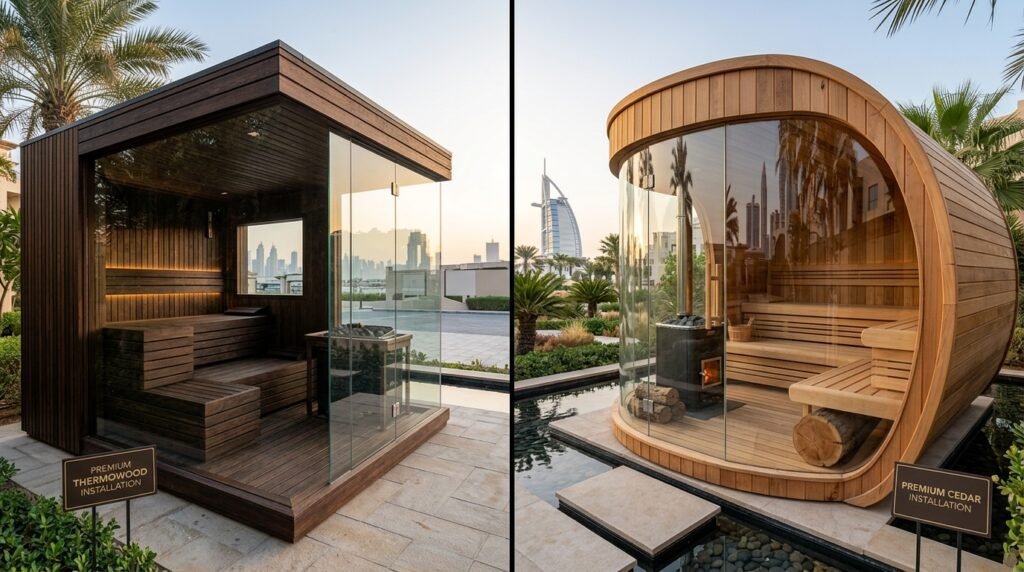 thermowood vs cedar sauna